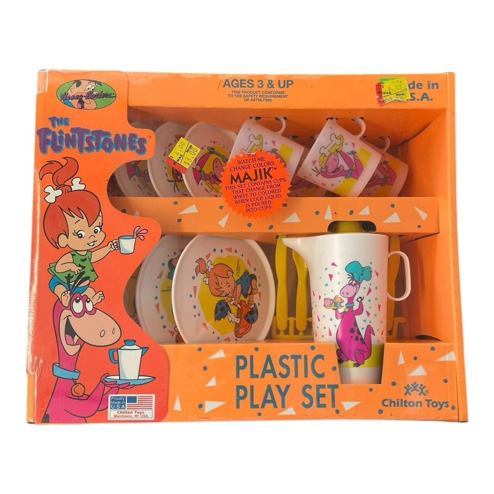 The Flintstones Chilton Toys Majik Change Colors Plastic Play Set
